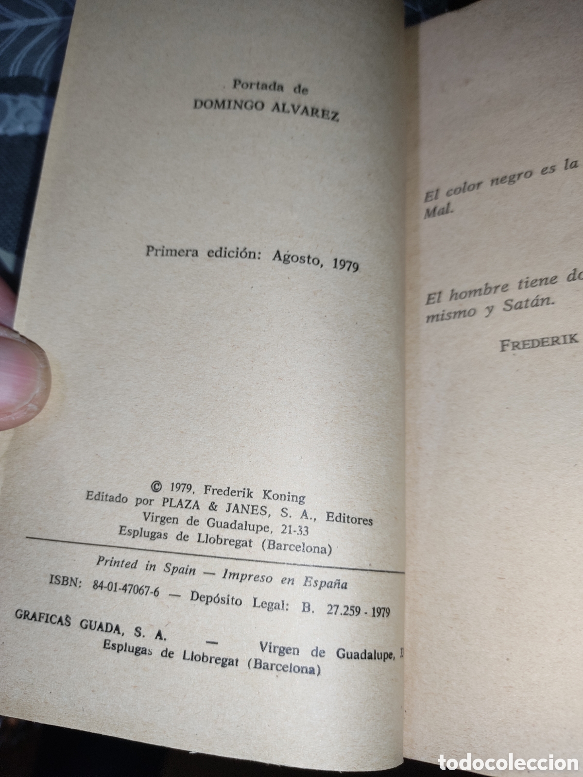 Libros de segunda mano: Sat&aacute;n y sus demonios & Frederik Koning - Primera edici&oacute;n 1979 - Foto 3