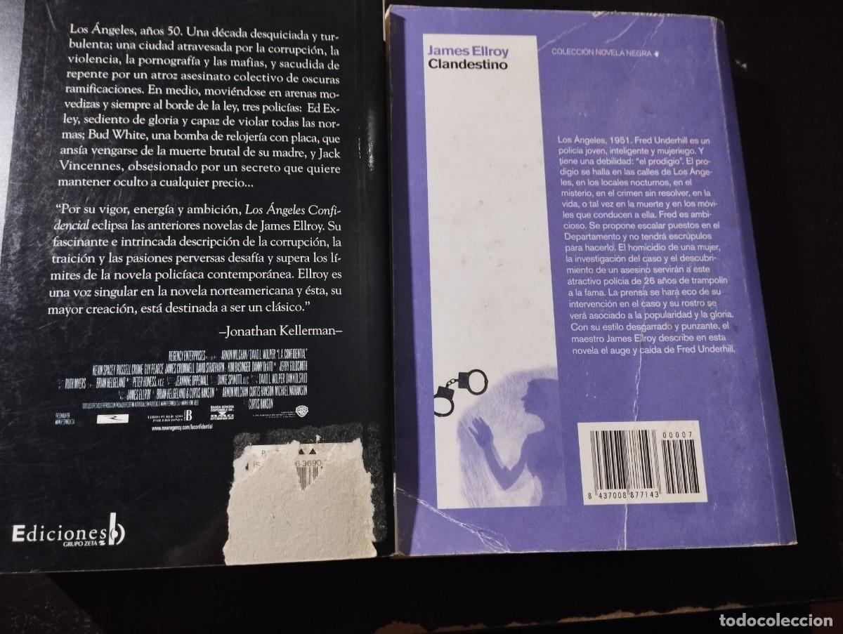 Libros de segunda mano: L.A CONFIDENTIAL/ CLANDESTINO(ELLROY) - Foto 2
