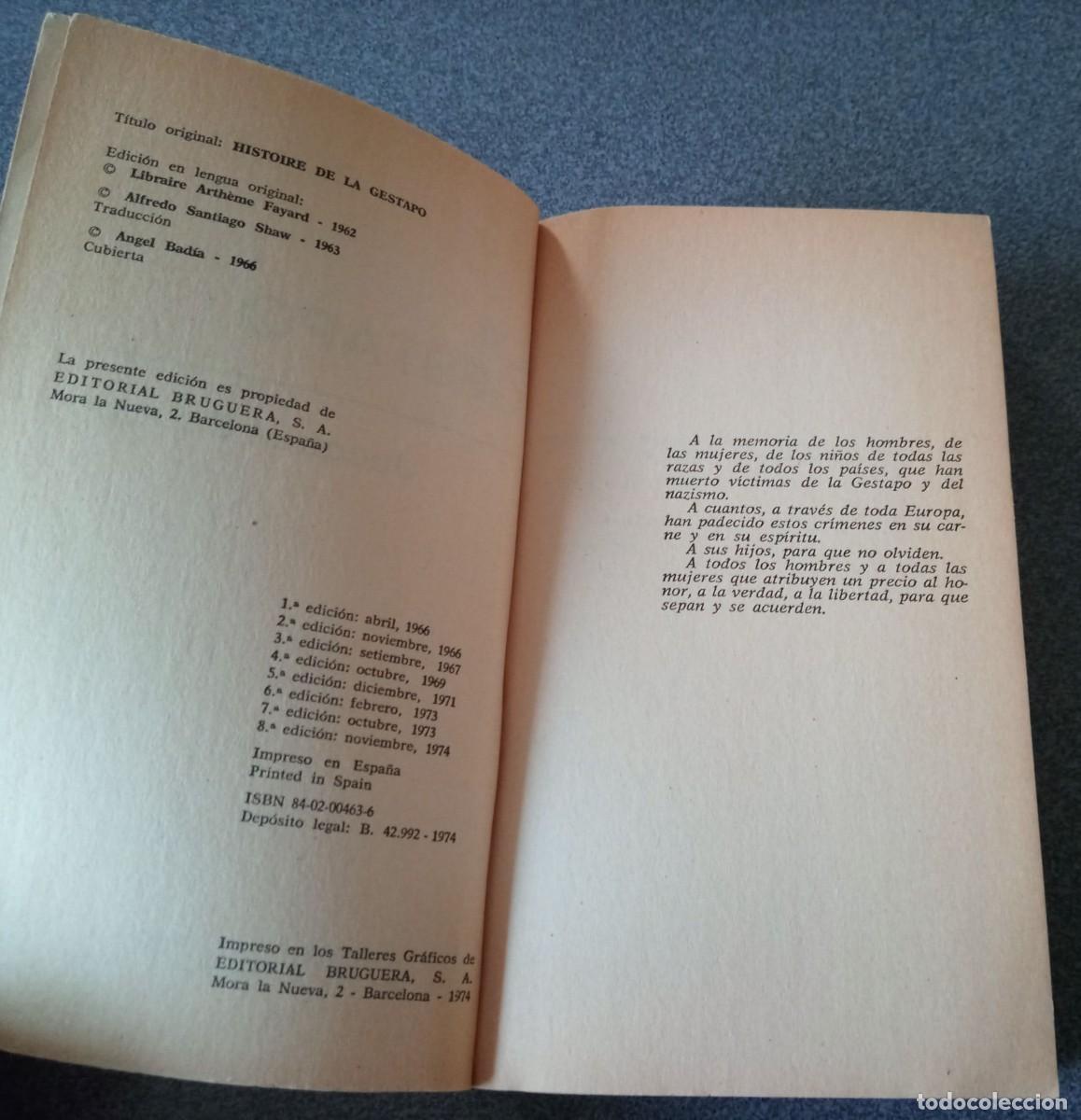 Libros de segunda mano: La Gestapo Jacques Delarue - Foto 4