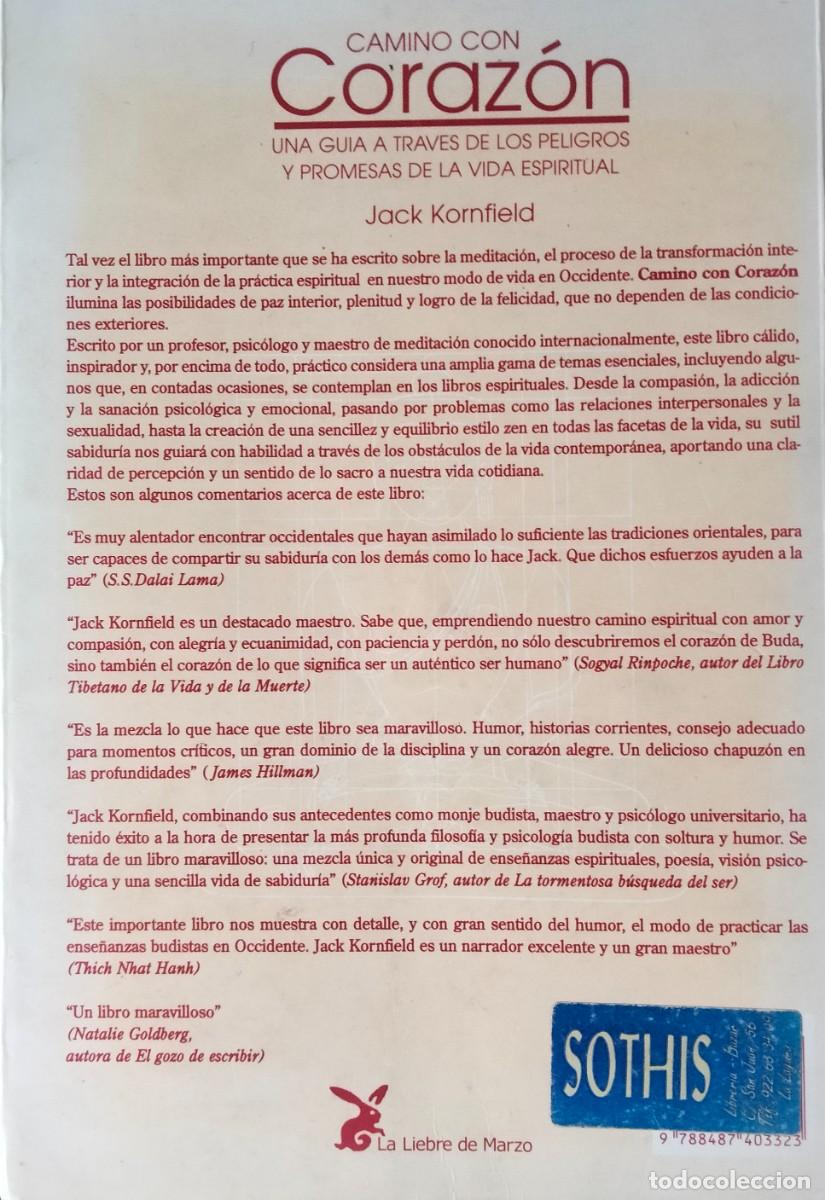Libros de segunda mano: Jack Kornfield-Camino con corazon.La liebre de Marzo.2000 - Foto 2