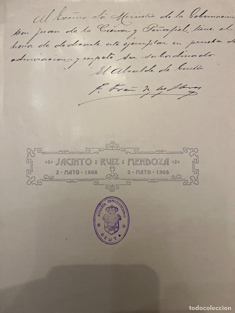 Libros de segunda mano: Ceuta a Jacinto Ruiz Mendoza 1808-1908 - Foto 4