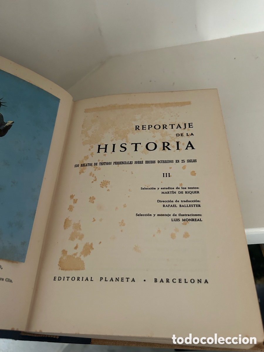 Libros de segunda mano: REPORTAJE DE LA HISTORIA, Martin de Riquer. 3 TOMOS - Foto 5