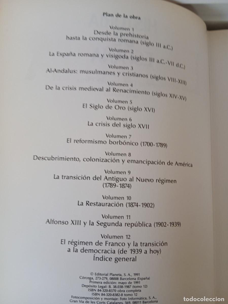 Libros de segunda mano: HISTORIA DE ESPA&Ntilde;A (12 TOMOS) - Foto 4