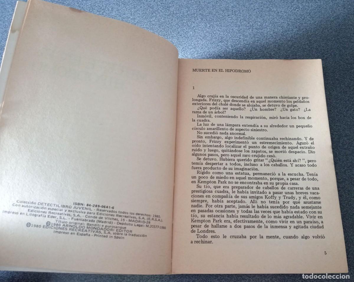 Libros de segunda mano: Muerte En El Hip&oacute;dromo Paul Dorval - Foto 5