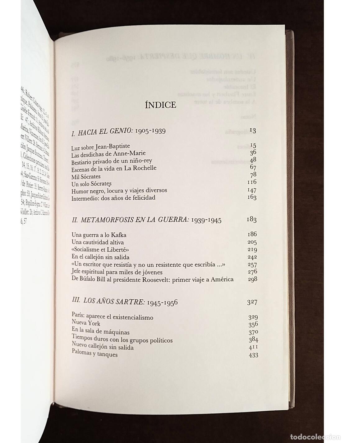 Libros de segunda mano: SARTRE. COHEN-SOLAL, Annie. Editorial Edhasa. 1990. - Foto 5