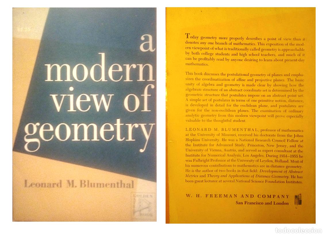 Libros de segunda mano: Blumenthal : A Modern View of Geometry (con aut&oacute;grafo del autor) - Foto 1