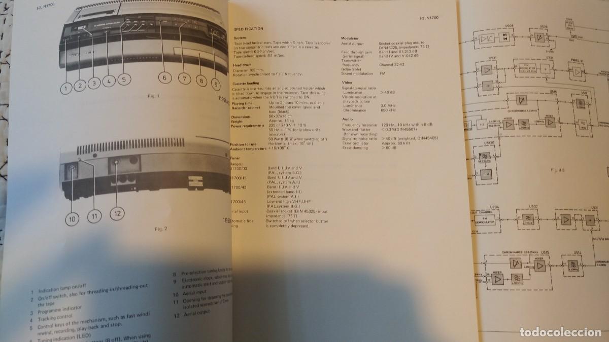 Libros de segunda mano: Libreto de Manual de servicio Video Philips N1700. - Foto 3
