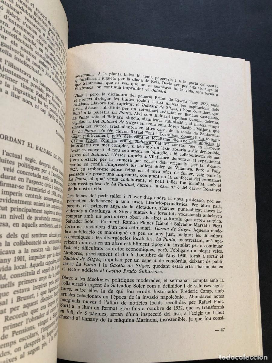 Libros de segunda mano: CENT ANYS DE PREMSA SITGETANA ( 1877 - 1977 ) SITGES 1977 - Foto 4