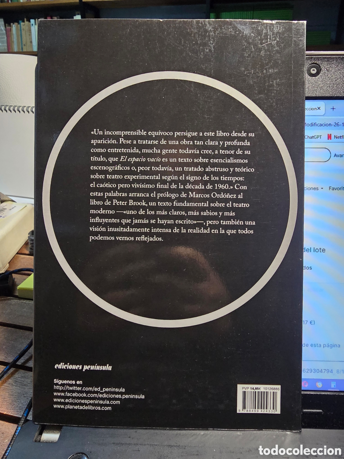 Libros de segunda mano: El espacio vac&iacute;o Peter Brook Editorial PENINSULA 2015 artes visuales y escenograficas - Foto 2
