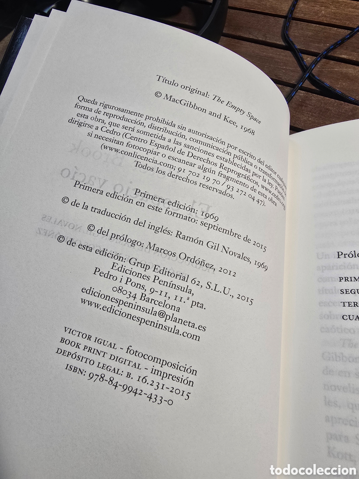 Libros de segunda mano: El espacio vac&iacute;o Peter Brook Editorial PENINSULA 2015 artes visuales y escenograficas - Foto 3