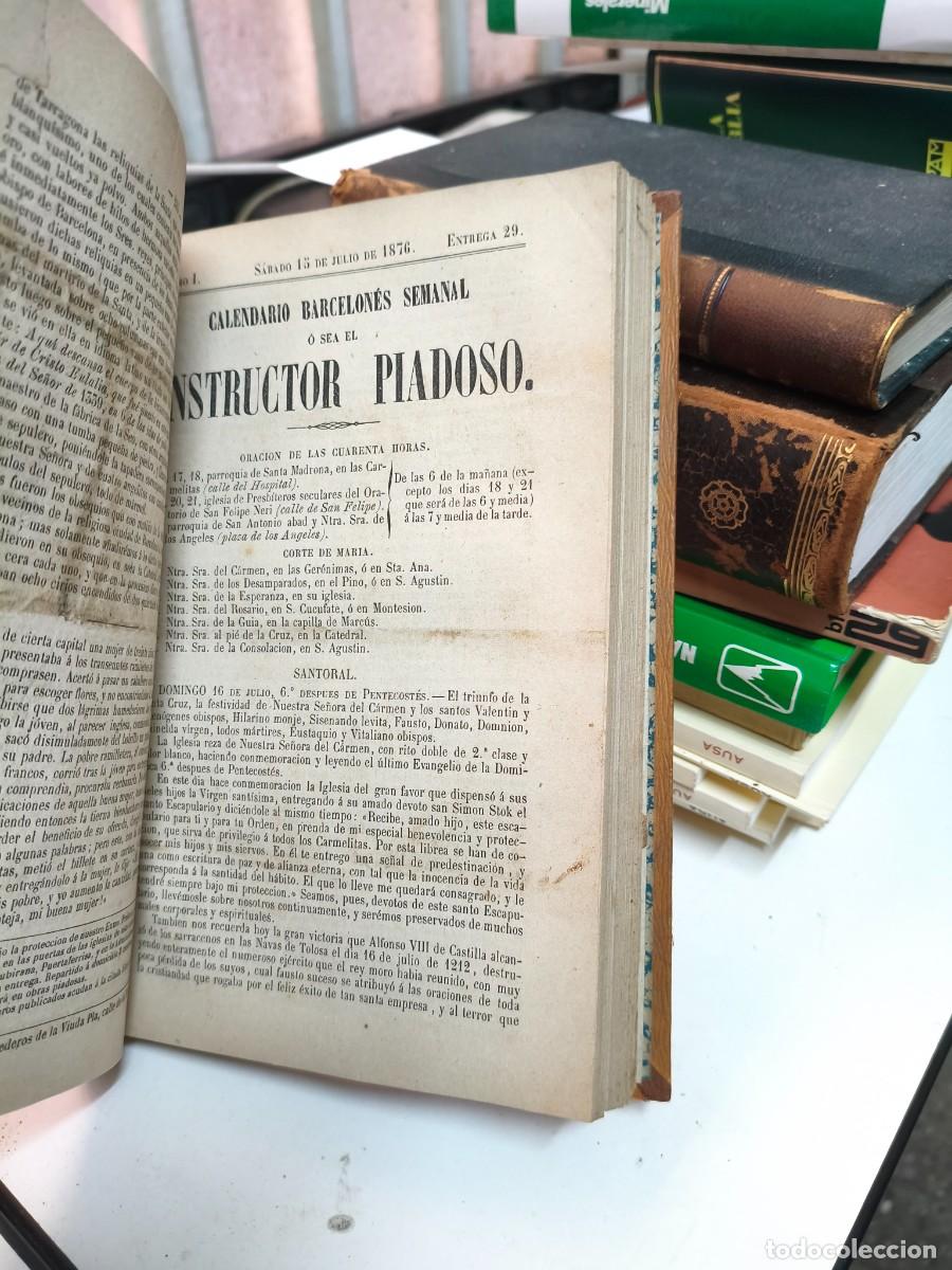 Libros de segunda mano: CALENDARIO BARCELON&Eacute;S. 1876 - Foto 3