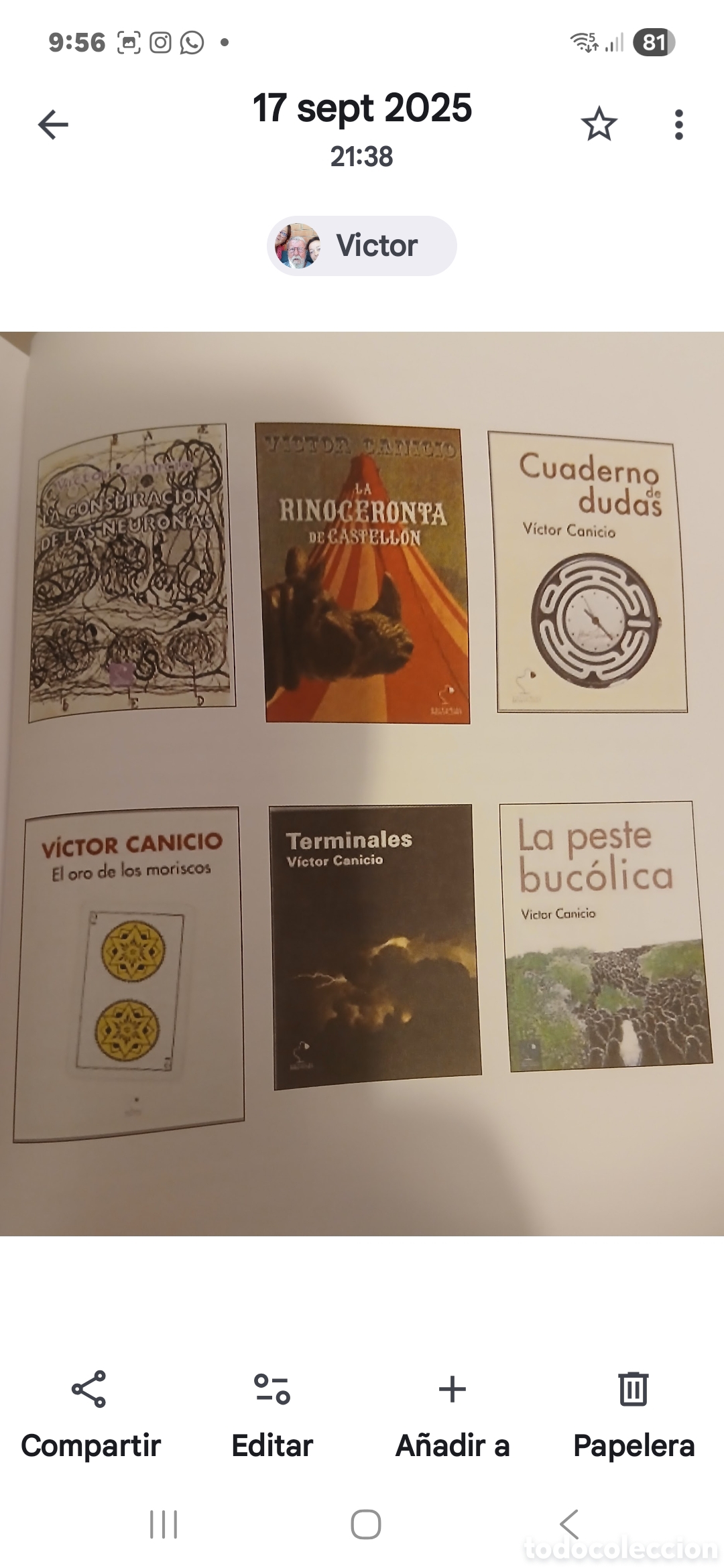 Libros de segunda mano: La Conspiraci&oacute;n De Las Neuronas. Victor Canicio. - Foto 8