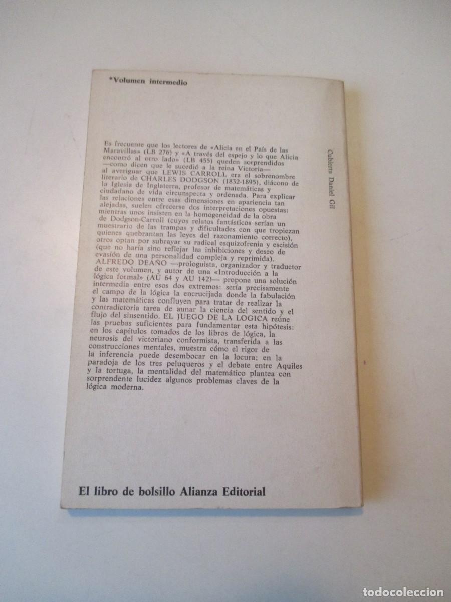 Libros de segunda mano: LEWIS CARROLL El juego de la l&oacute;gica W38235 - Foto 2