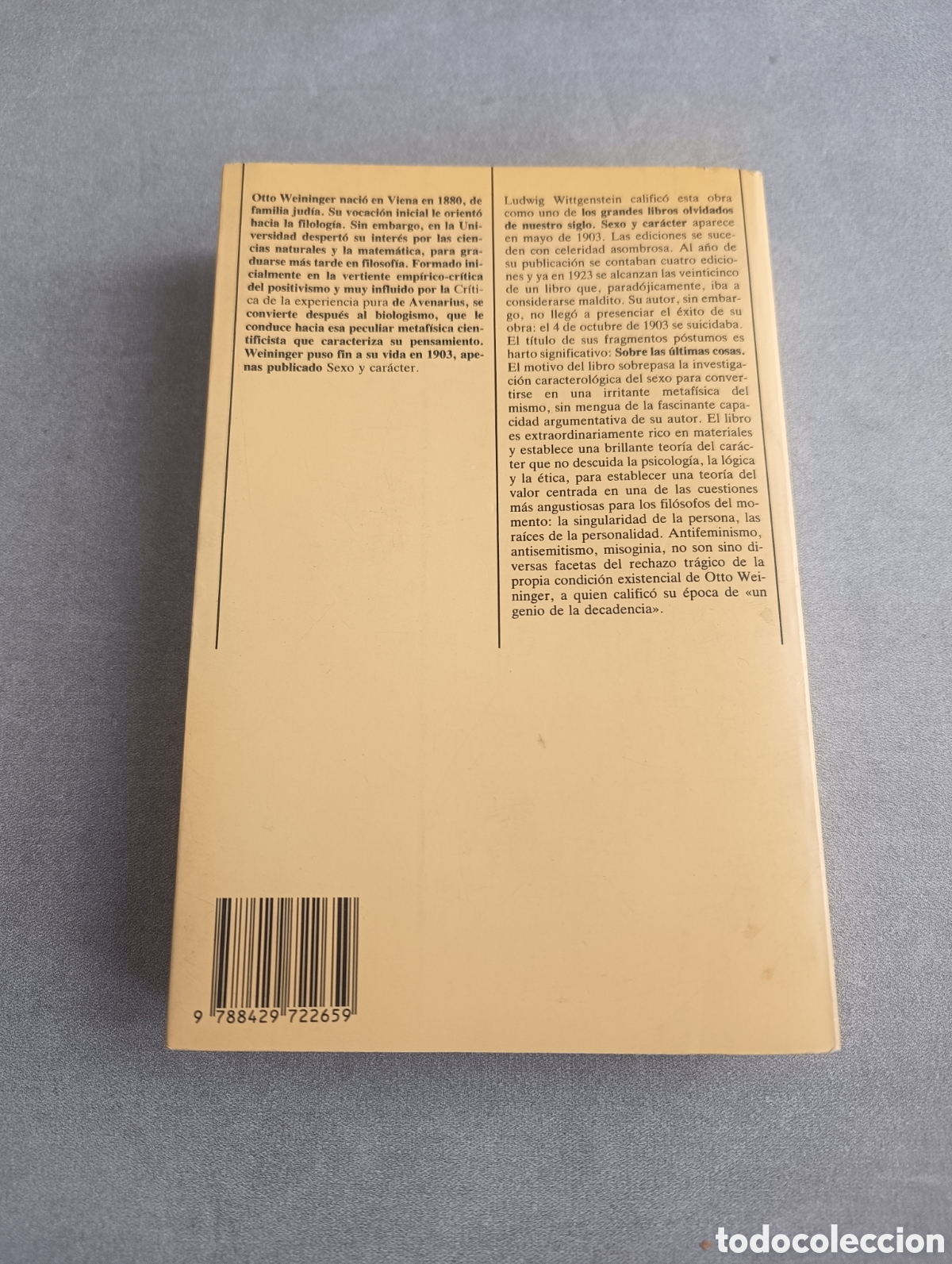 Libros de segunda mano: SEXO Y CAR&Aacute;CTER. OTTO WEININGER. - Foto 4