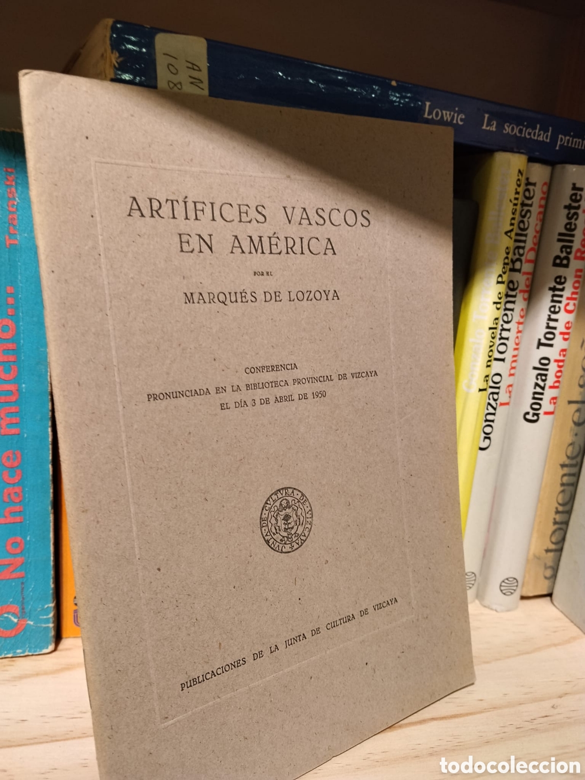 Second hand books: Art&iacute;fices vascos en Am&eacute;rica (Conferencia) - Marqu&eacute;s de Lozoya
