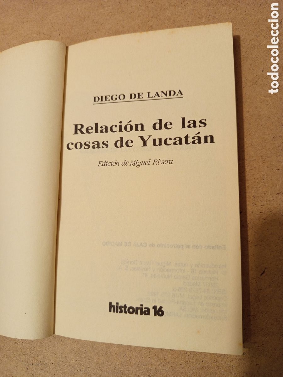 Libros de segunda mano: RELACION DE LAS COSAS DE YUCATAN (DIEGO DE LANDA) - Foto 2