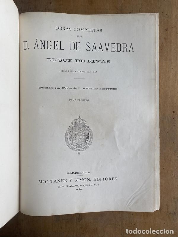 Libros de segunda mano: Obras completas de D. Angel de Saavedra Duque de Rivas - Duque de Rivas - Foto 1