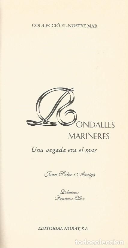 Libros de segunda mano: RONDALLES MARINERES - JOAN SOLER i AMIG&Oacute; - Foto 2