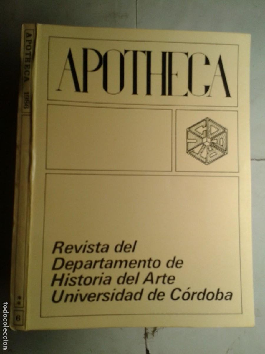 Livros em segunda m&atilde;o: APOTHECA N&Uacute;MERO 6 ** 1986 REVISTA DEL DEPARTAMENTO DE HISTORIA DEL ARTE UNIVERSIDAD DE C&Oacute;RDOBA