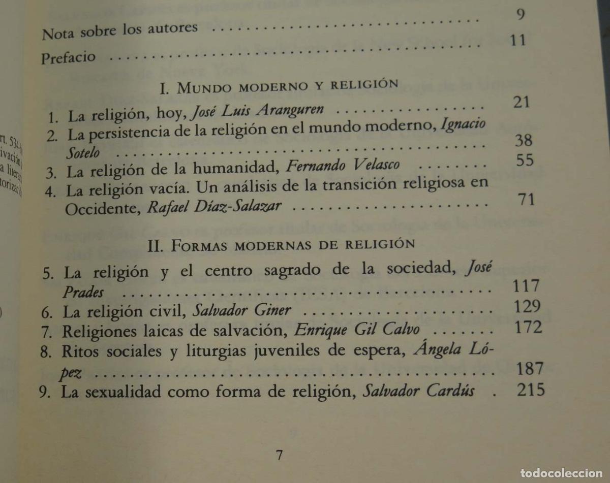 Libros de segunda mano: Formas modernas de religi&oacute;n D&iacute;az-Salazar - Foto 2