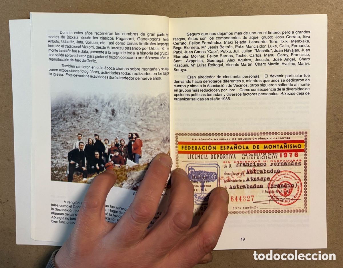 Libros de segunda mano: ATXAZPE MENDI TALDEA (1956-2000). ERANDIO. - Foto 4
