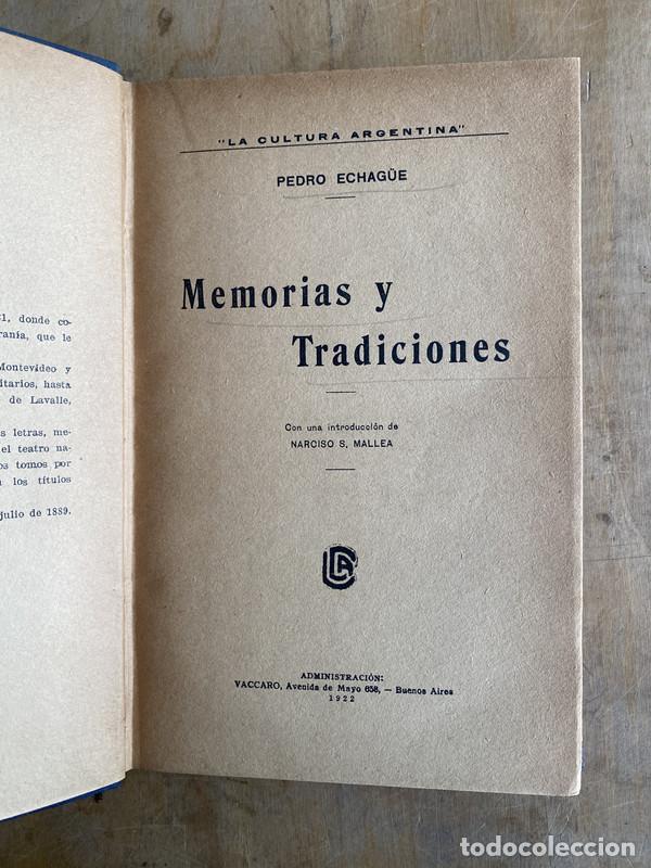 Libros de segunda mano: Memorias y tradiciones - Echague Pedro - Foto 1