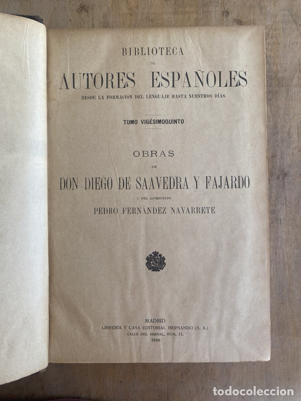 Libri di seconda mano: Obras de Don Diego de Saavedra y Fajardo - De Saavedra y Fajardo Diego