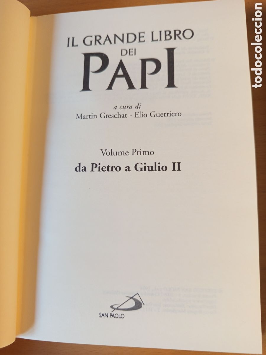 Libros de segunda mano: IL GRANDE LIBRO DEI PAPI. VOLUME PRIMO + VOLUME SECONDO (M. GRESCHAT) - Foto 2