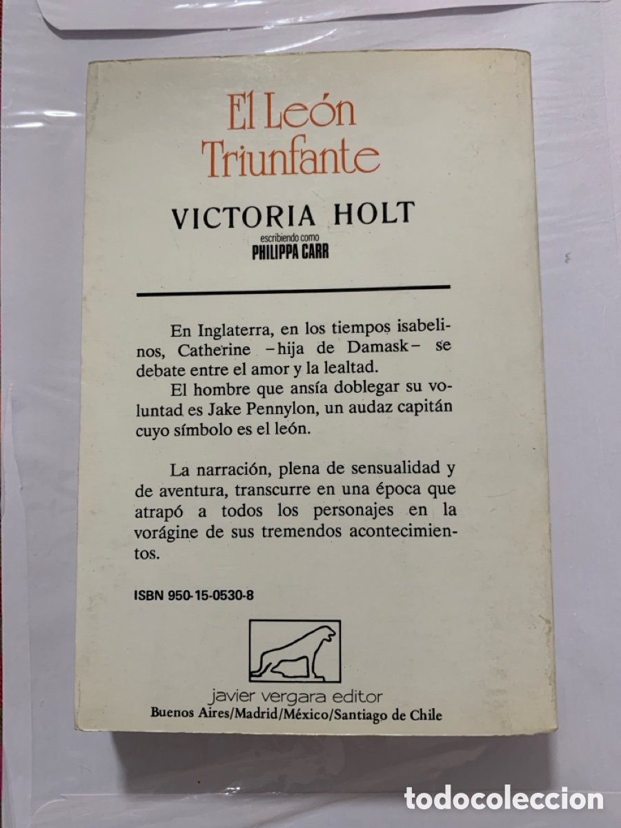 Libros de segunda mano: El le&oacute;n triunfante, de Victoria Holt - Foto 2