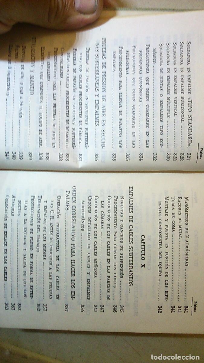 Libros de segunda mano: MANUAL DEL EMPALMADOR. Compa&ntilde;&iacute;a Telef&oacute;nica. 1971 - Foto 6