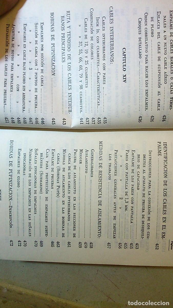 Libros de segunda mano: MANUAL DEL EMPALMADOR. Compa&ntilde;&iacute;a Telef&oacute;nica. 1971 - Foto 8