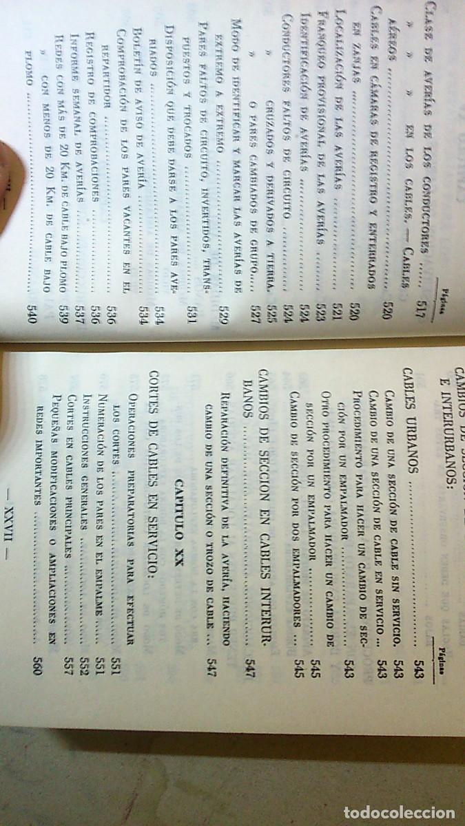Libros de segunda mano: MANUAL DEL EMPALMADOR. Compa&ntilde;&iacute;a Telef&oacute;nica. 1971 - Foto 10