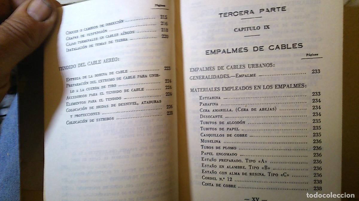 Libros de segunda mano: MANUAL DEL EMPALMADOR. Compa&ntilde;&iacute;a Telef&oacute;nica. 1971 - Foto 11
