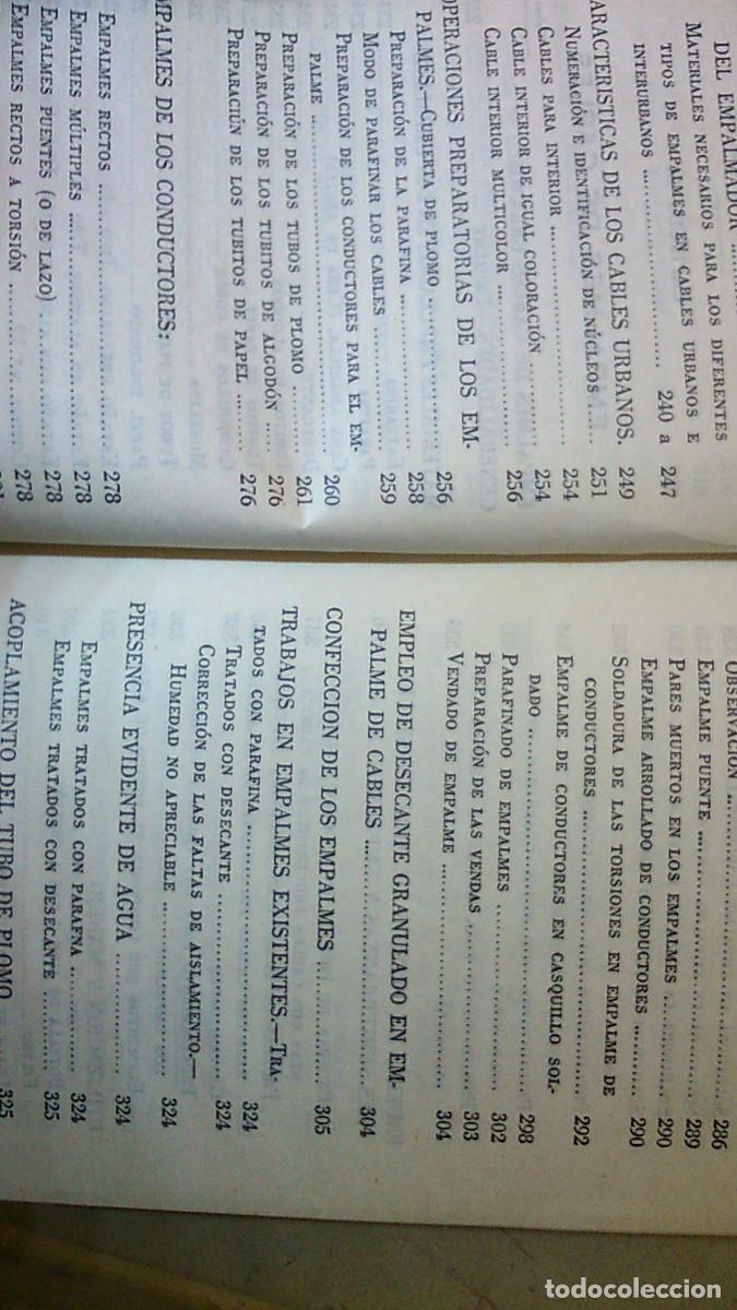 Libros de segunda mano: MANUAL DEL EMPALMADOR. Compa&ntilde;&iacute;a Telef&oacute;nica. 1971 - Foto 12