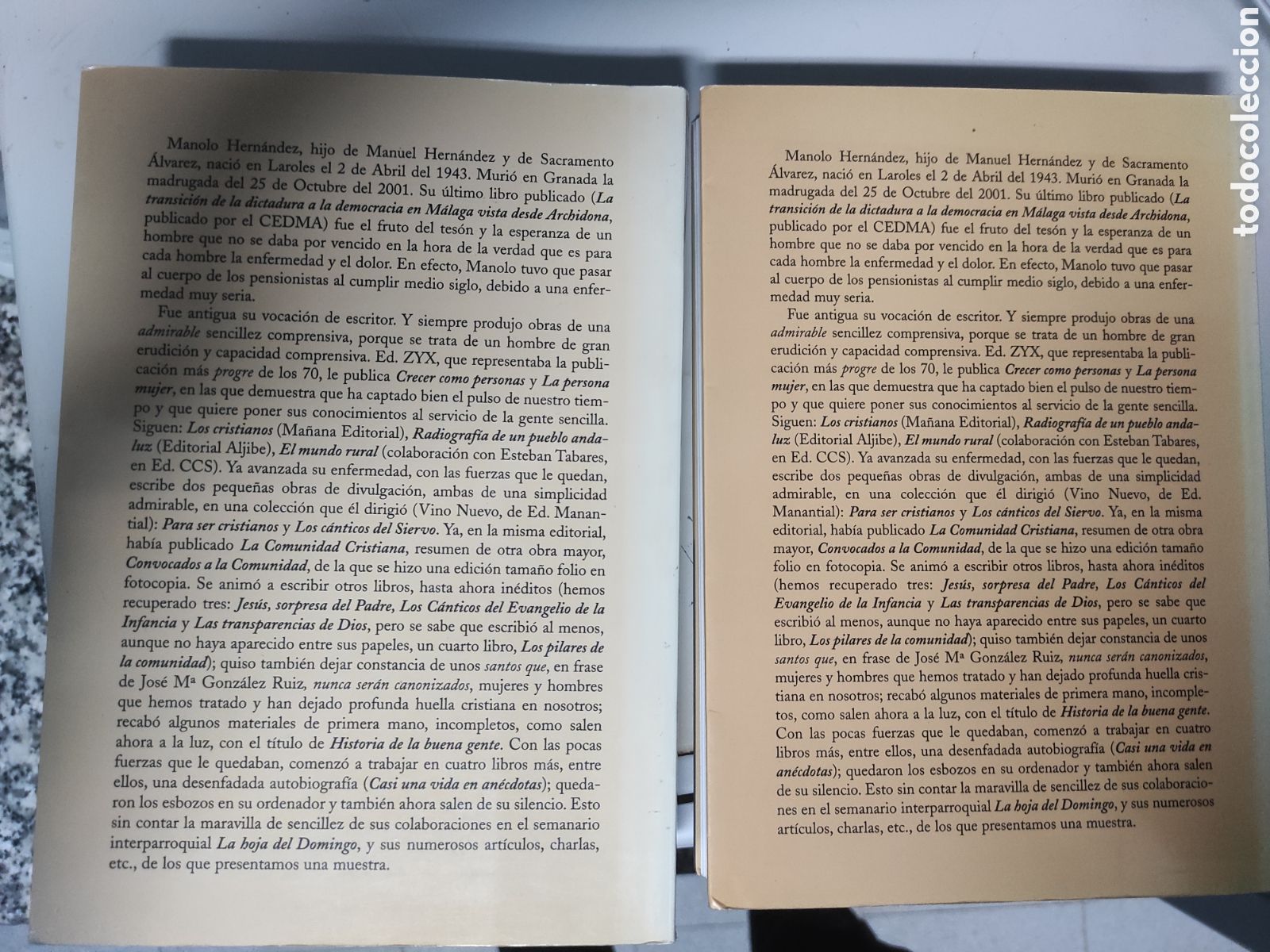 Libros de segunda mano: Obras Completas I y II - Manuel Hern&aacute;ndez - Foto 2