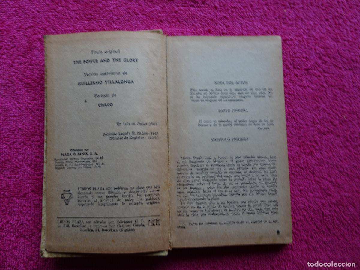 Libros de segunda mano: el poder y la gloria graham greene luis de caral 1963 ediciones G.P. - Foto 7