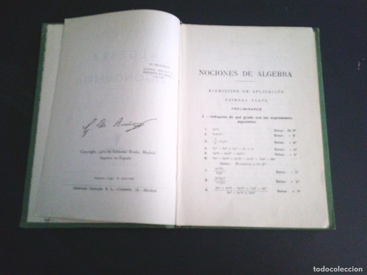 Libros de segunda mano: ALGEBRA Y TRIGONOMETRIA - EDICIONES BRU&Ntilde;O - 5&ordf; EDICION -TAPAS DURAS - -CJ 247 - Foto 5
