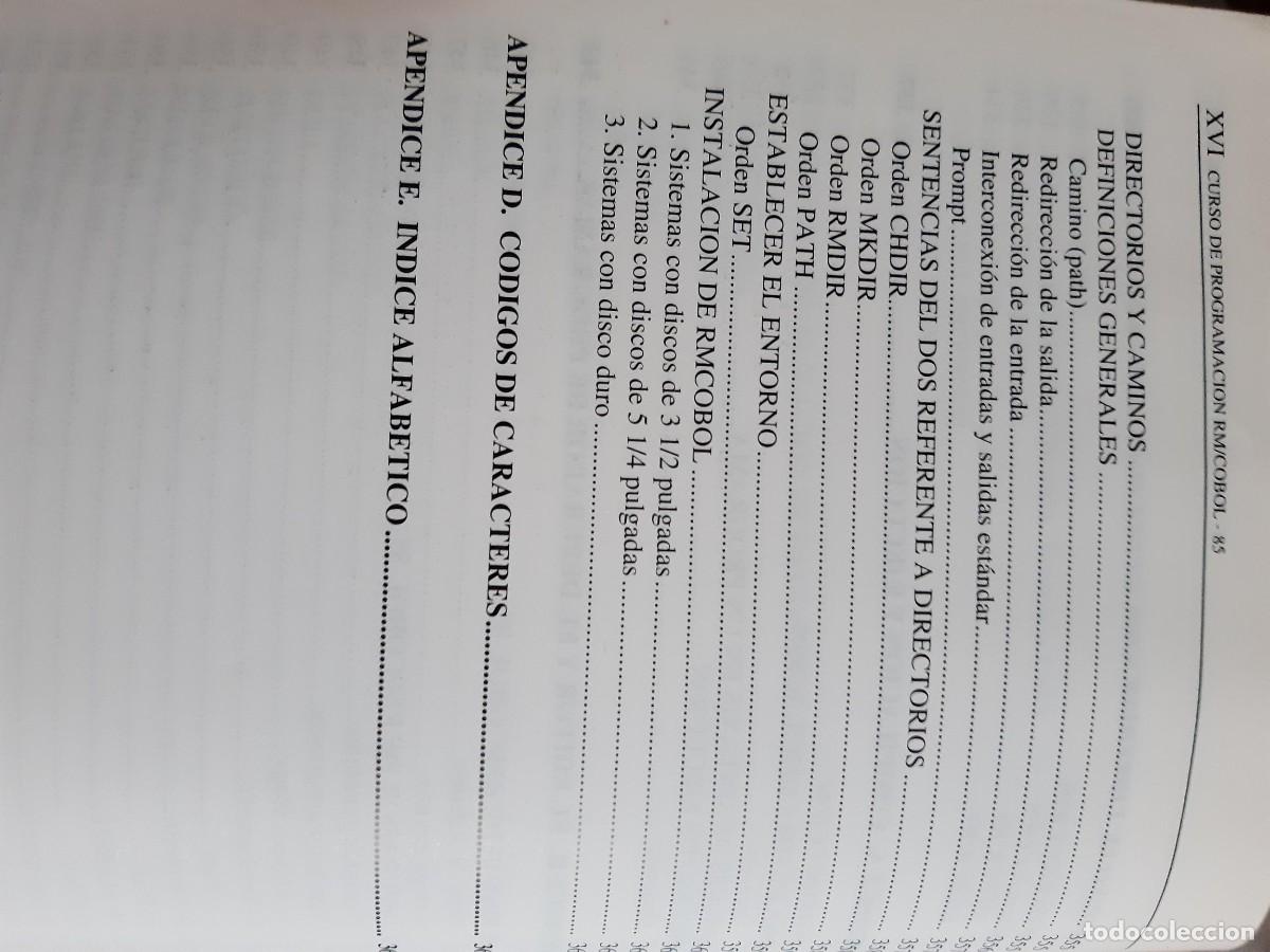 Libros de segunda mano: FRANCISCO JAVIER CEBALLOS. CURSO DE PROGRAMACI&Oacute;N RM / COBOL-85 - Foto 3