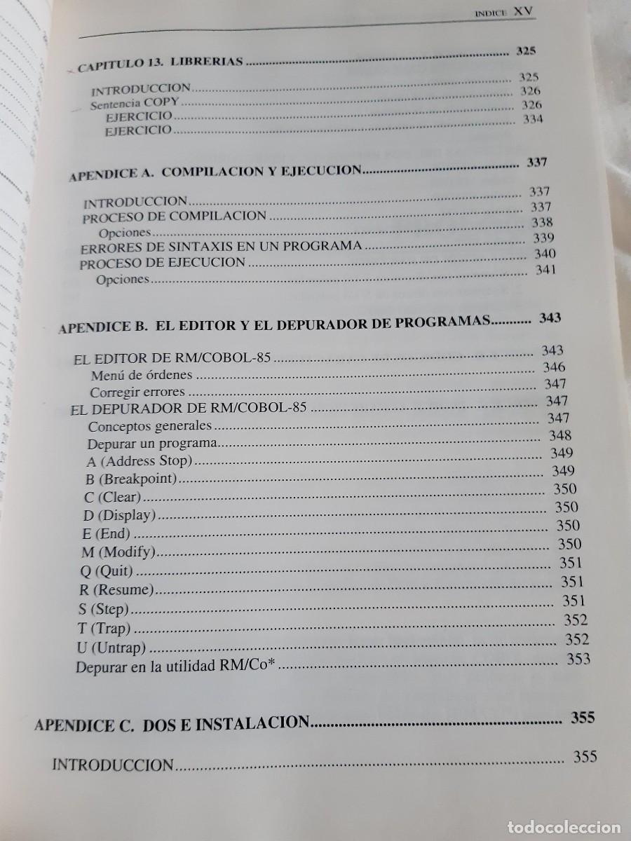 Libros de segunda mano: FRANCISCO JAVIER CEBALLOS. CURSO DE PROGRAMACI&Oacute;N RM / COBOL-85 - Foto 4