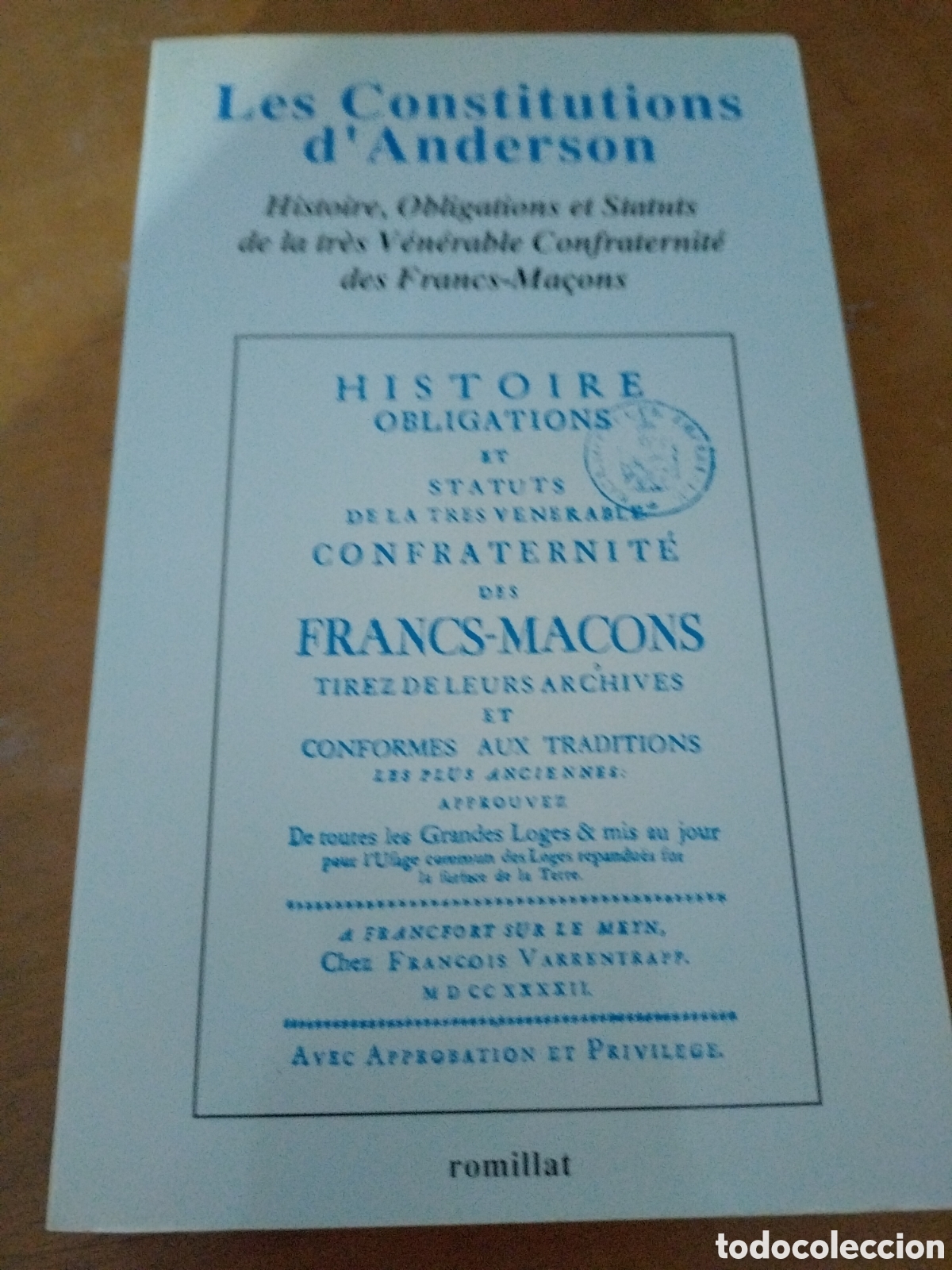 Libros de segunda mano: Les Constitutions dAnderson. Romillat - Foto 1