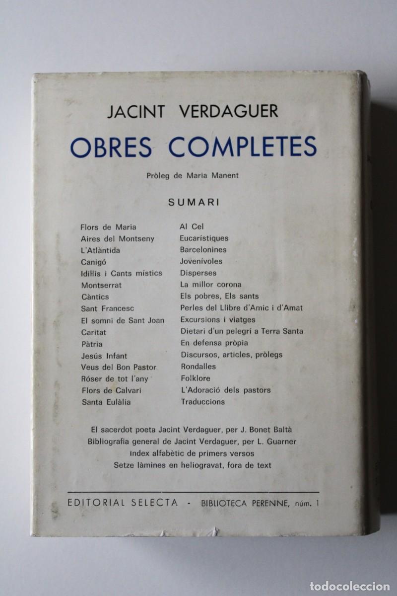 Libros de segunda mano: Jacint Verdaguer - Obres completes. 5&ordf; edici&oacute; - Editorial Selecta 1974 - Foto 2