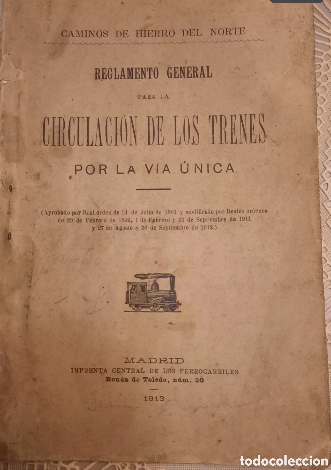 Libros de segunda mano: Libretas reglamento tren - Foto 1