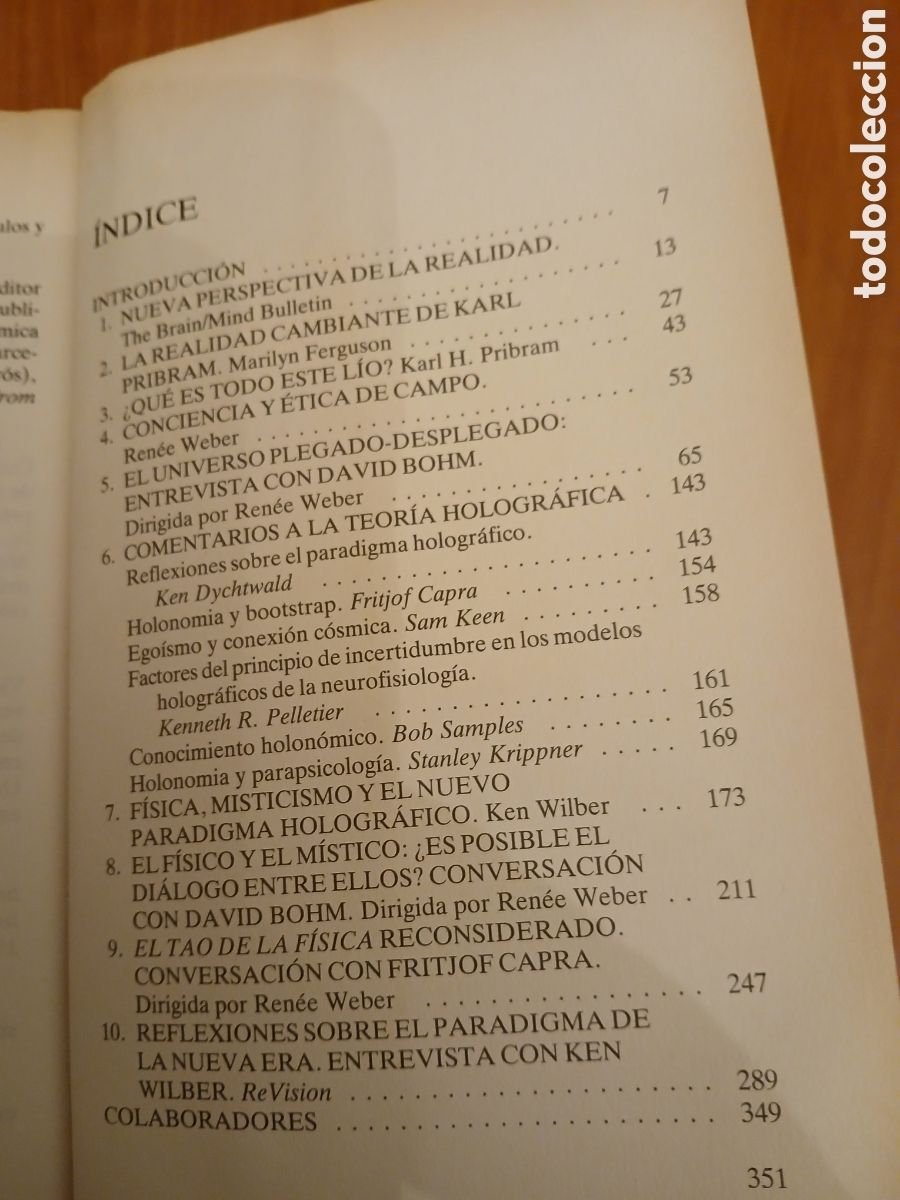 Libros de segunda mano: El paradigma hologr&aacute;fico. K. Wilber, D. Bohm y otros. - Foto 4