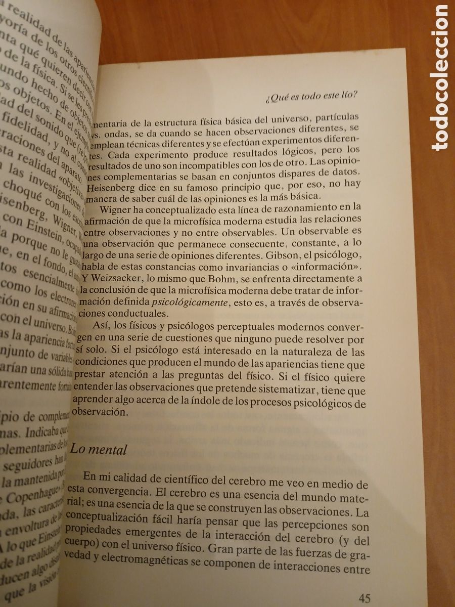 Libros de segunda mano: El paradigma hologr&aacute;fico. K. Wilber, D. Bohm y otros. - Foto 5