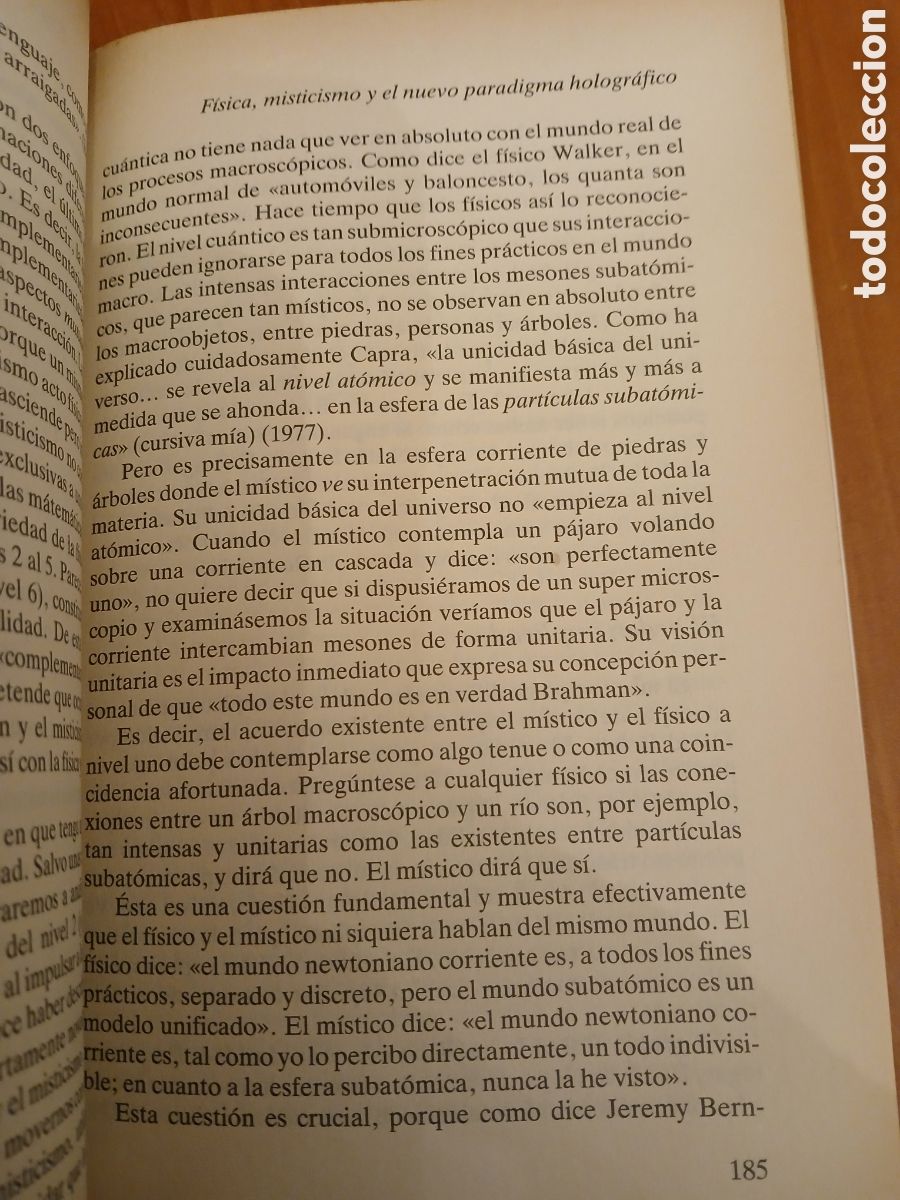 Libros de segunda mano: El paradigma hologr&aacute;fico. K. Wilber, D. Bohm y otros. - Foto 10
