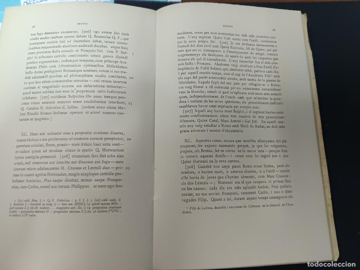 Libros de segunda mano: libro. CICER&Oacute;. BRUTUS. FUNDACI&Oacute; BERNAT METGE. ESCRIPTORS LLATIN. - Foto 2
