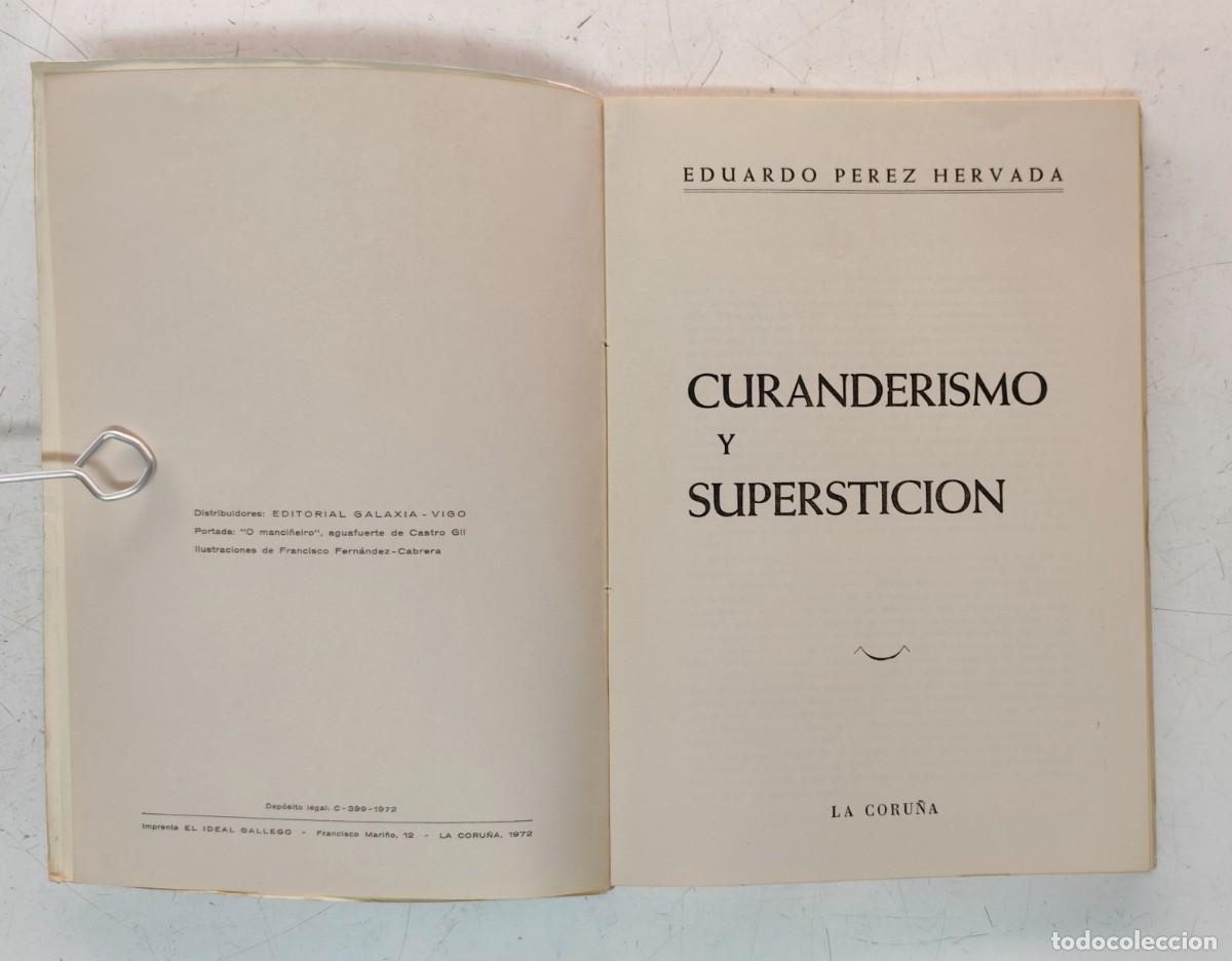 Libros de segunda mano: Curanderismo y superstici&oacute;n. Eduardo P&eacute;rez Hervada. - Foto 3