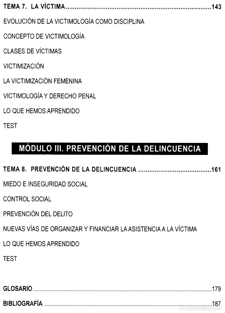 Libros de segunda mano: �F3032 - CRIMINOLOGIA. MANUAL. EDITORIAL CEP. - Foto 8