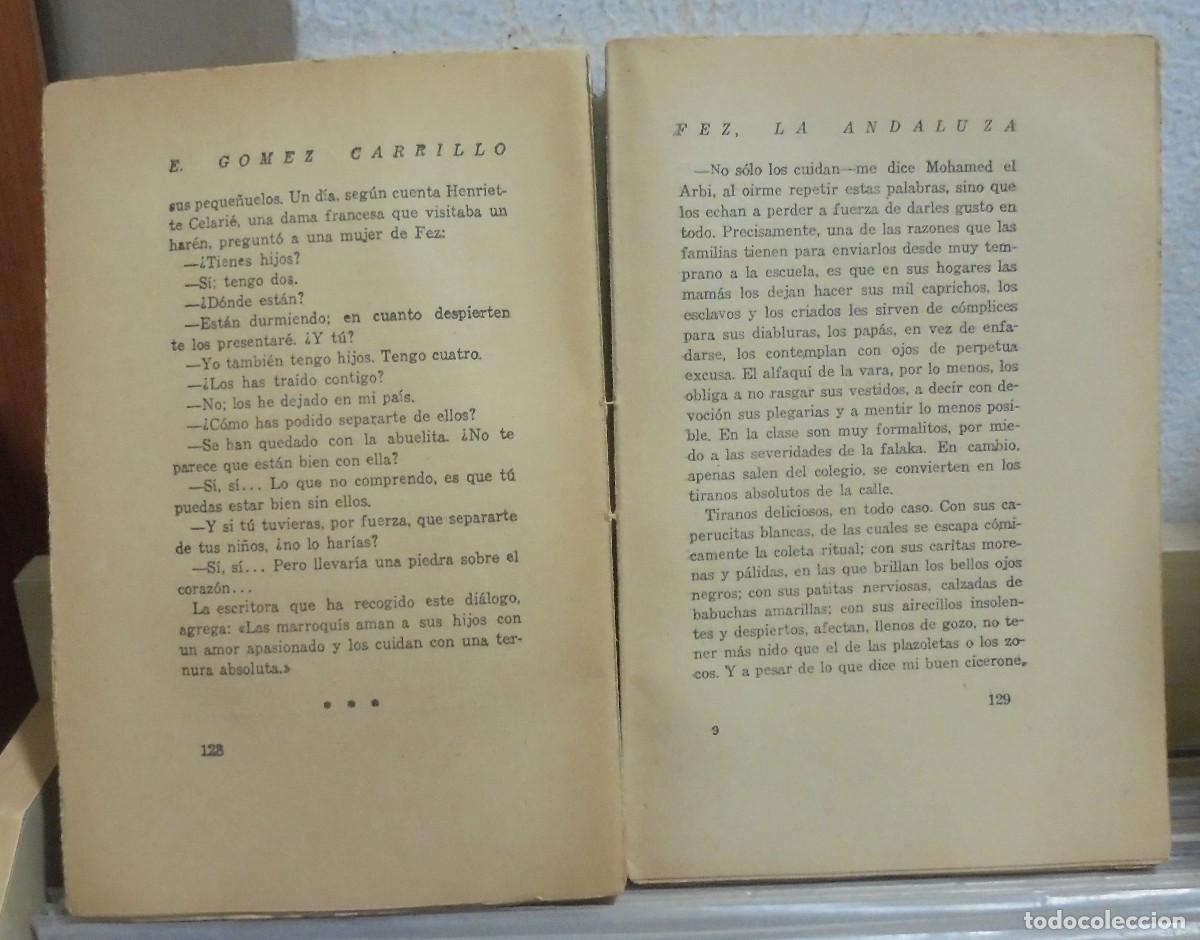 Libros de segunda mano: Fez, la andaluza. E. G&oacute;mez Carrillo - Foto 2