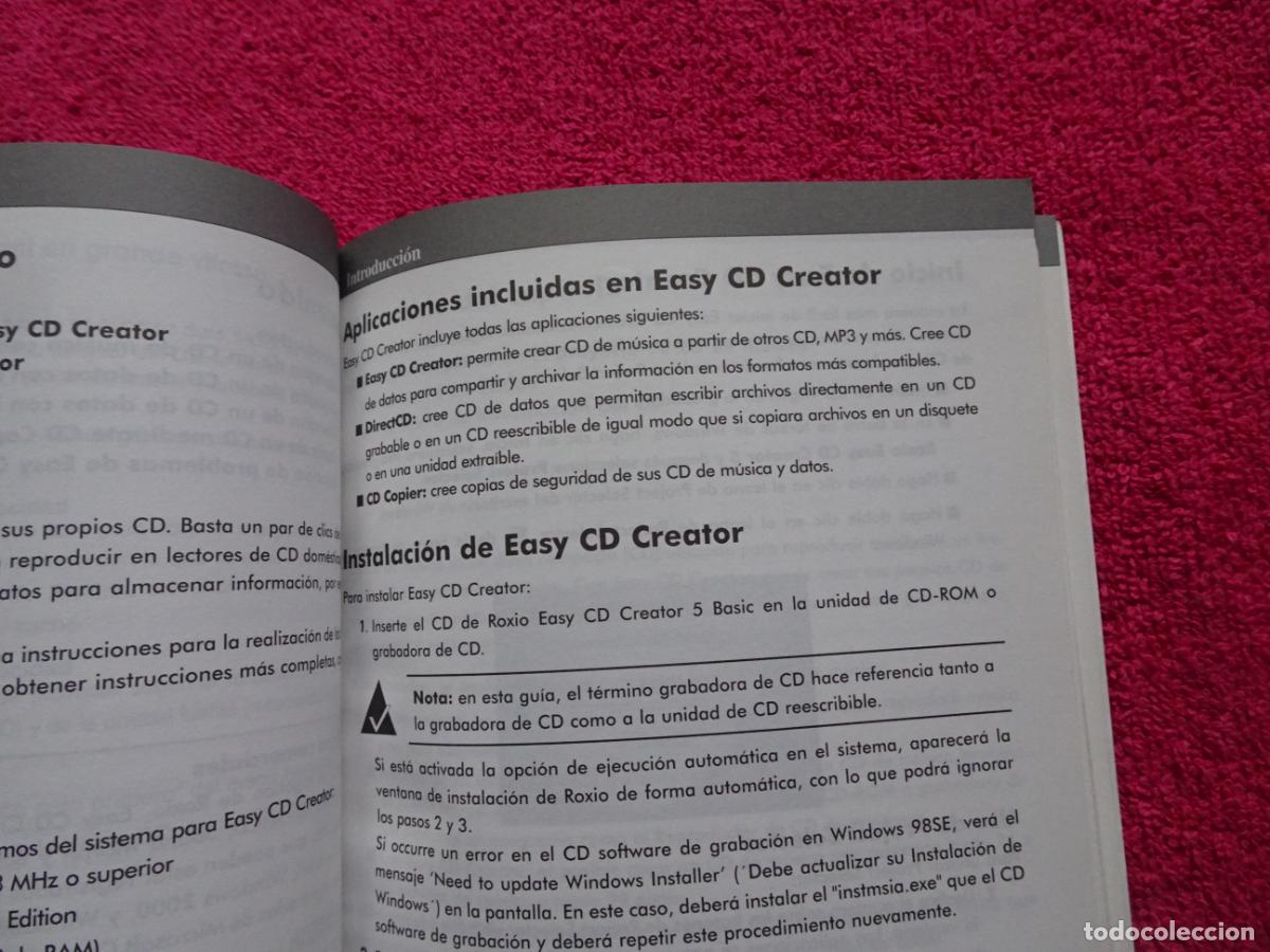 Libros de segunda mano: manual de uso easy cd creator directcd roxio de LG windows 98/2000/me/xp nt 4.0 - Foto 3
